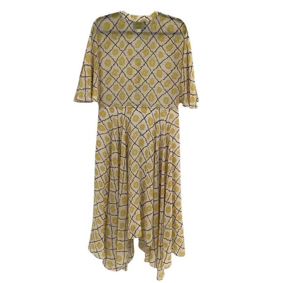 Alexis Sania Handkerchief Dress In Yellow And White Flowy Size Small - Picture 10 of 13